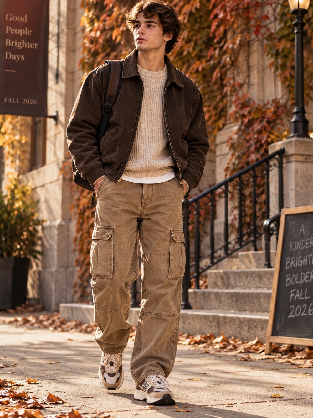 Men's Cargo Pants in Brown - Rugged Everyday Utility